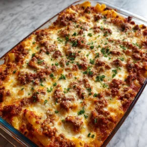 Baked Ziti with Ground Beef and Ricotta