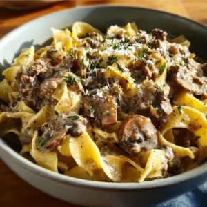 beef stroganoff with ground beef