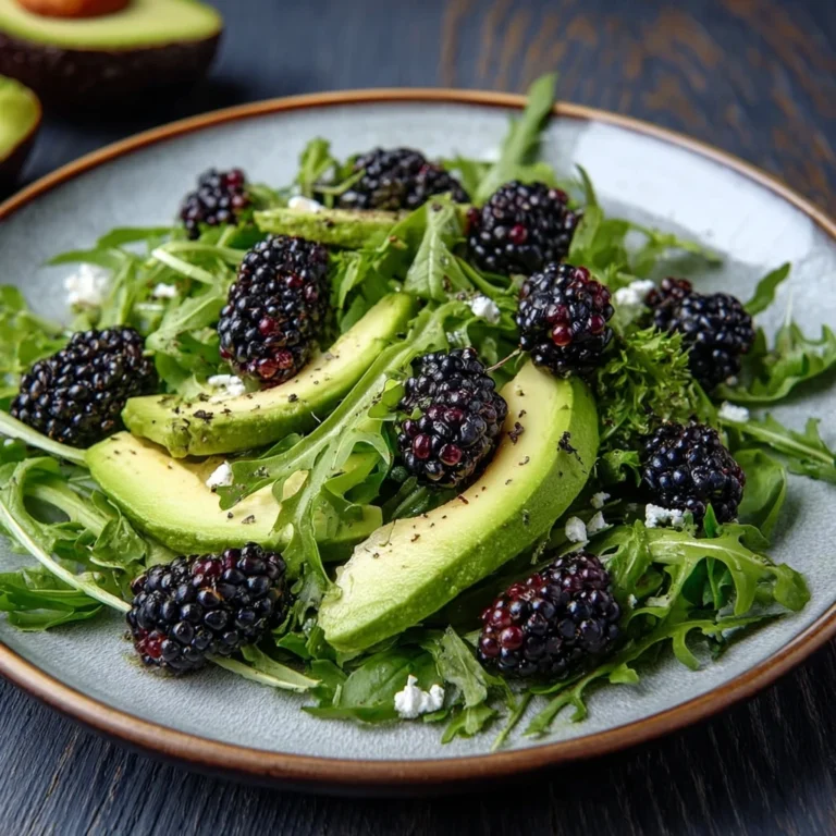 Blackberry Avocado Arugula Salad
