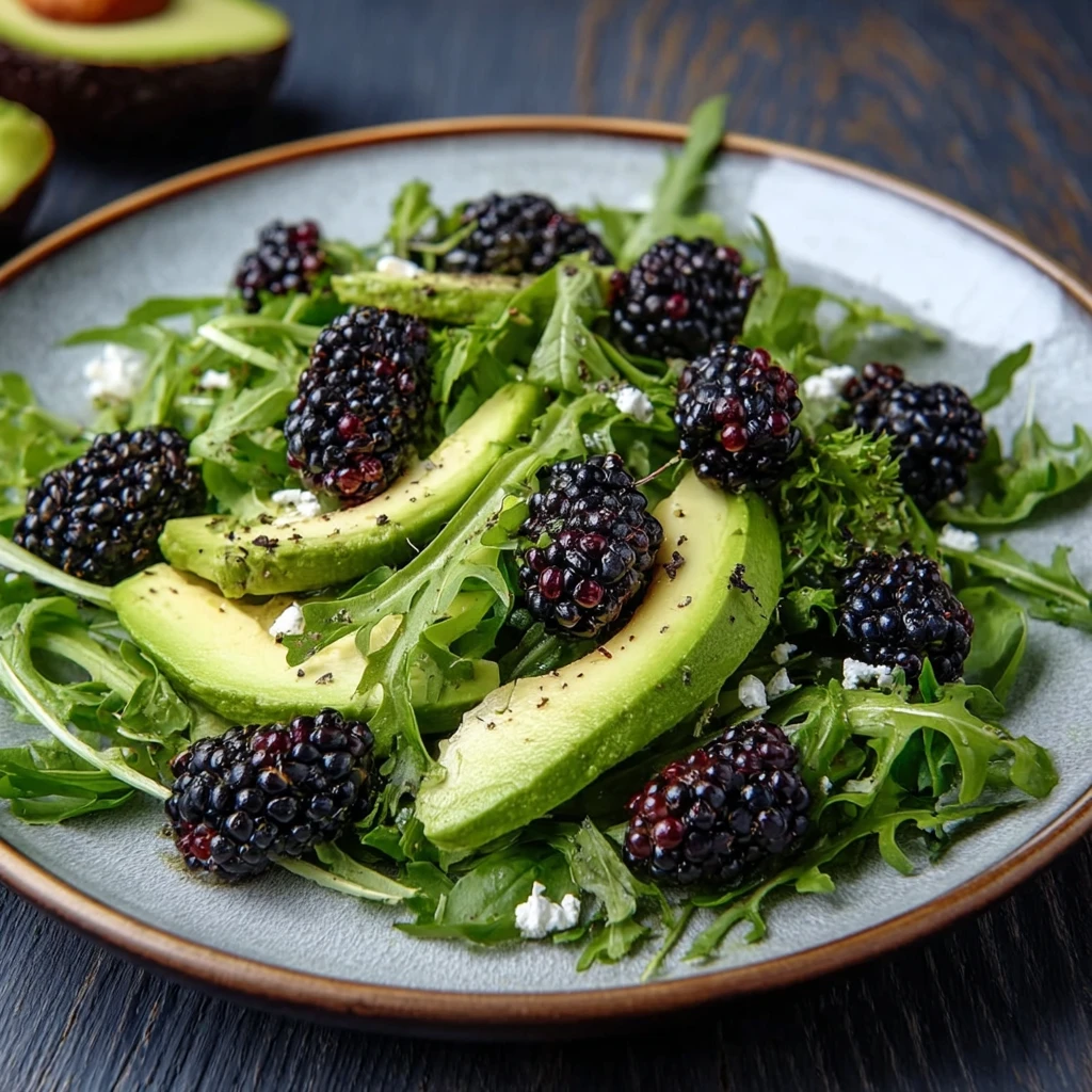 Blackberry Avocado Arugula Salad