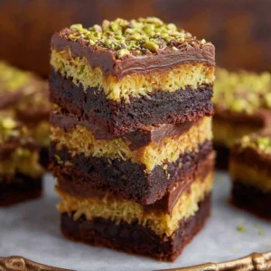 Dubai Chocolate Brownies (Viral Pistachio Kunafa Brownies)