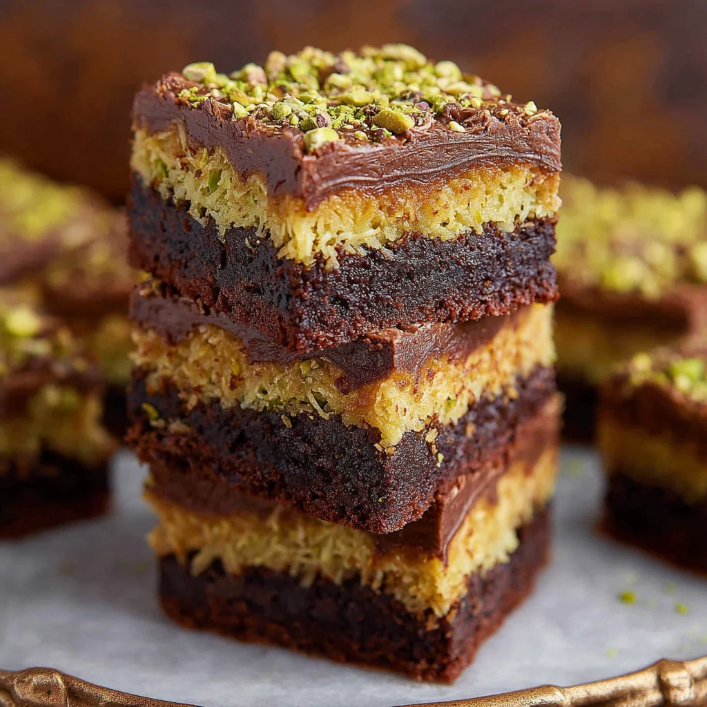 Dubai Chocolate Brownies Viral Pistachio Kunafa