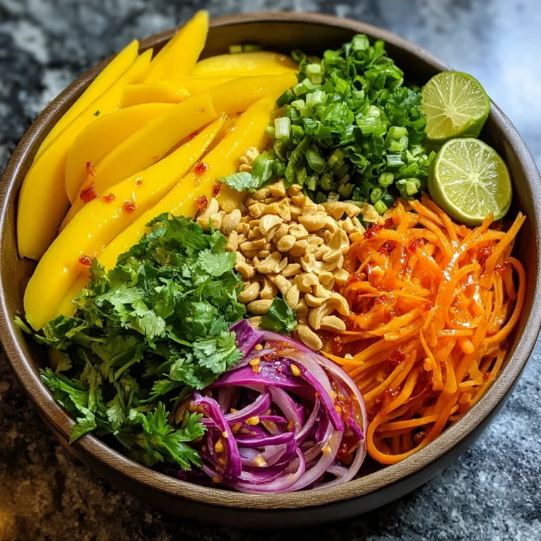 Fresh Green Thai Mango Salad Sweet Spicy Twist