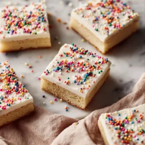 Frosted Sugar Cookie Bars with Sprinkles You’ll Crave