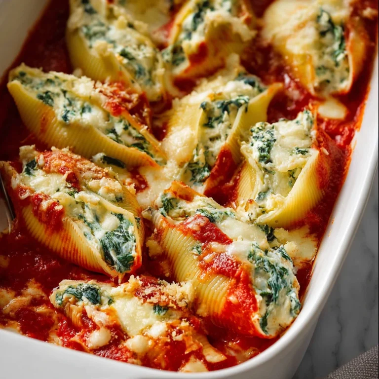 Garlic Chicken Spinach Stuffed Shells