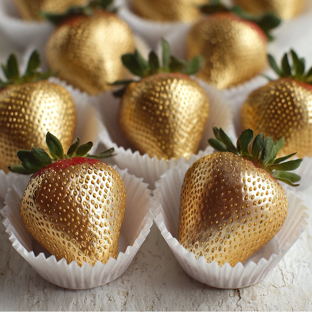 Golden Chocolatecovered Strawberries