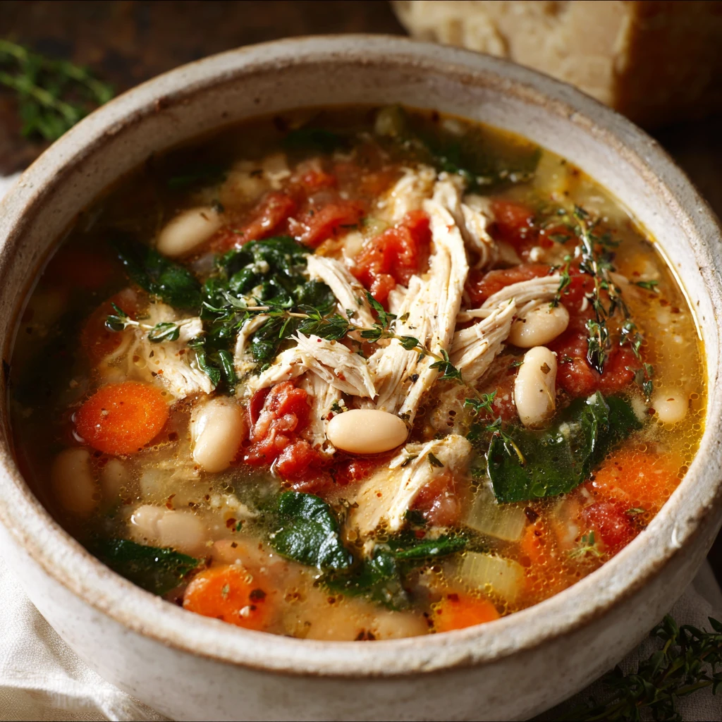 Hearty Chicken Tuscan Soup