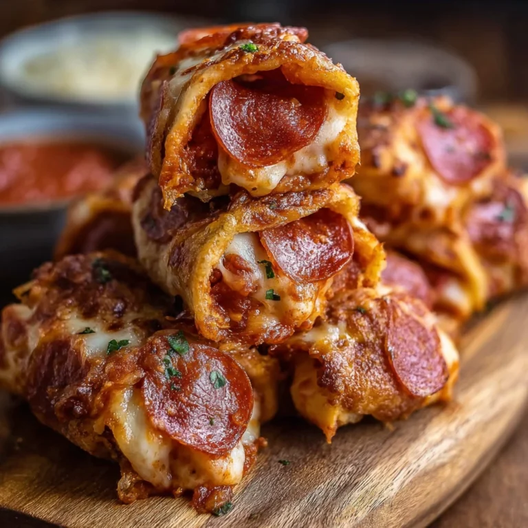 High Protein Pepperoni Pizza Rolls