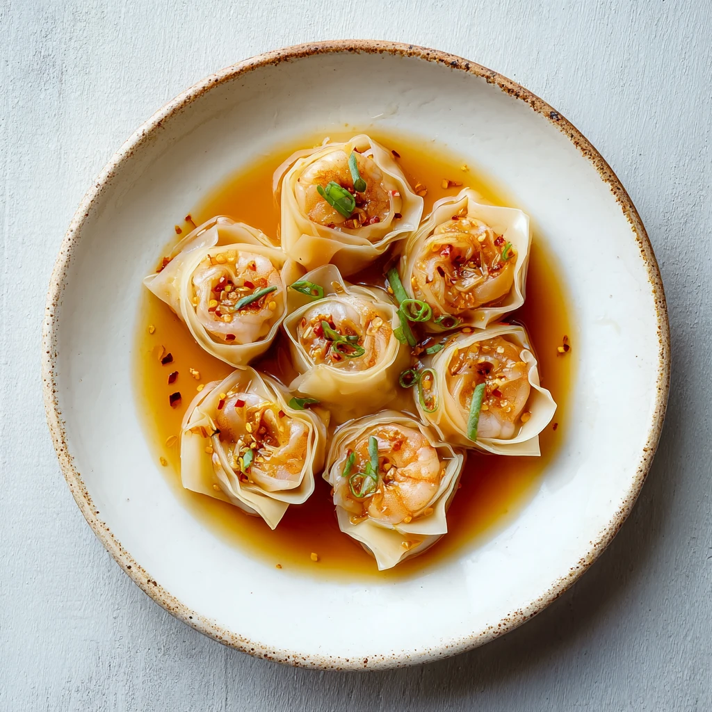 Prawn Wonton Pinwheels