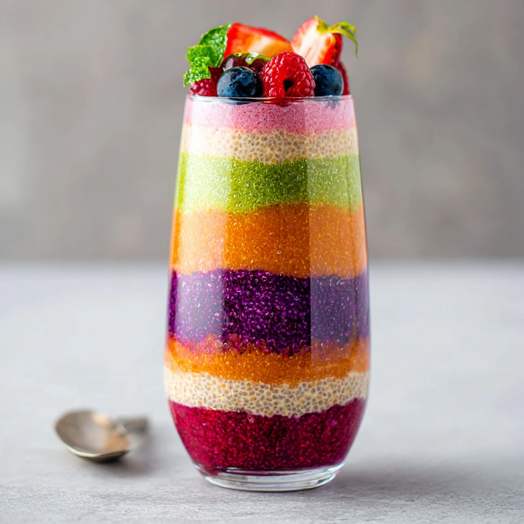 Rainbow Chia Pudding Parfait