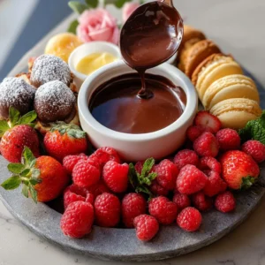 Romantic dessert platter