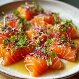 Salmon Crudo with Citrus Soy Dressing: Fresh & Effortless Delight