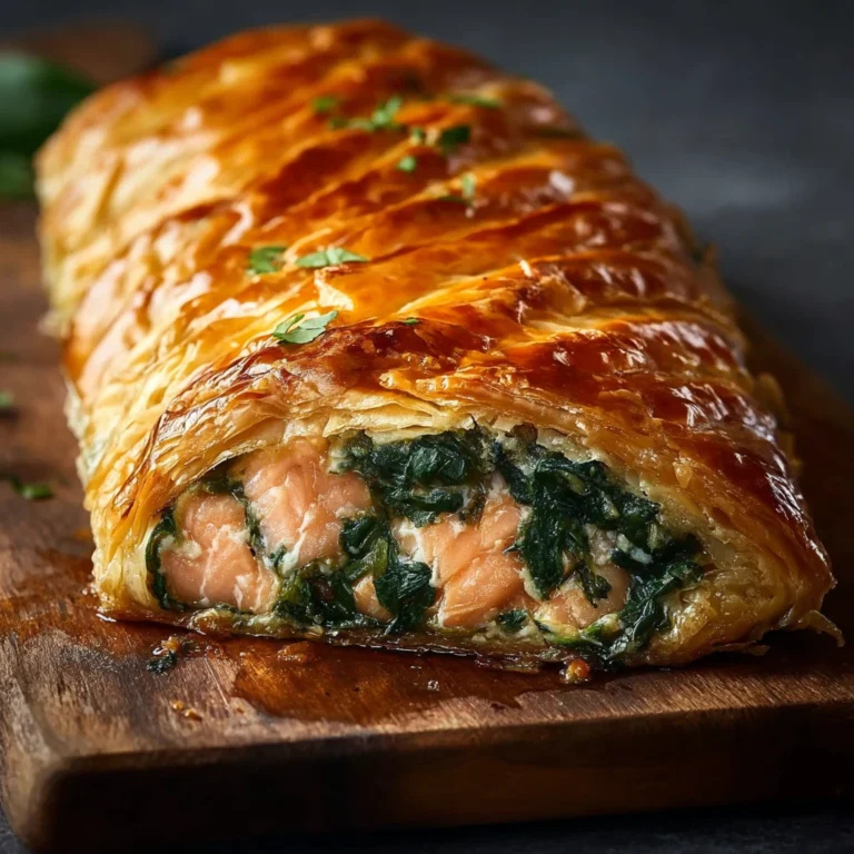 Salmon Spinach Croute