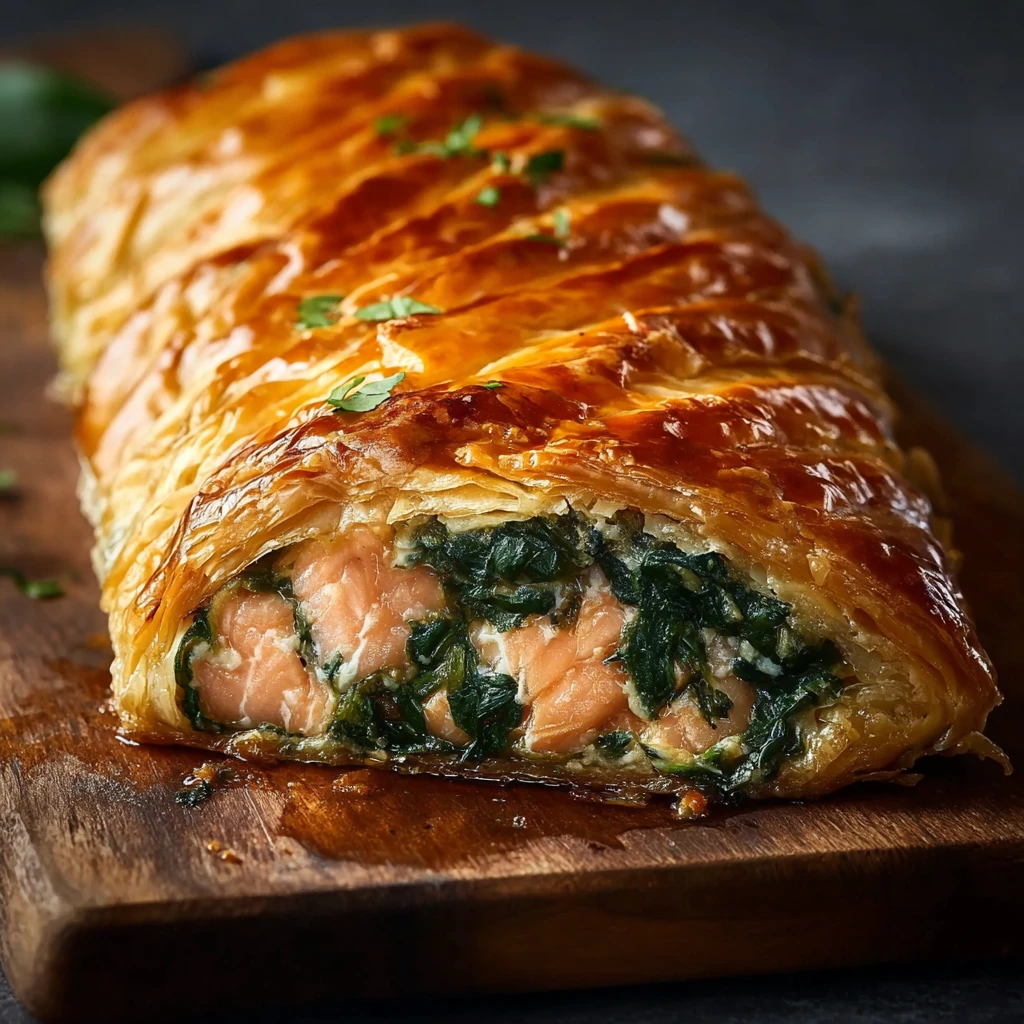 Salmon Spinach Croute