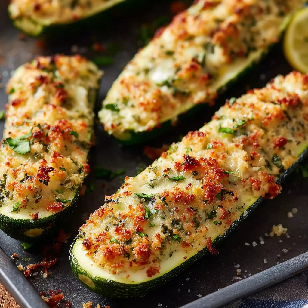 Zucchini Parmesan Boats