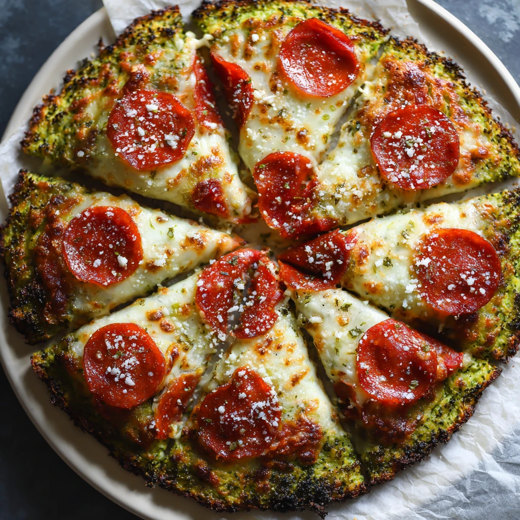 Broccoli Crust Pizza Low Carb Gluten Free