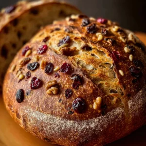 No-Knead Cranberry Walnut Bread (Easy Dutch Oven Recipe)