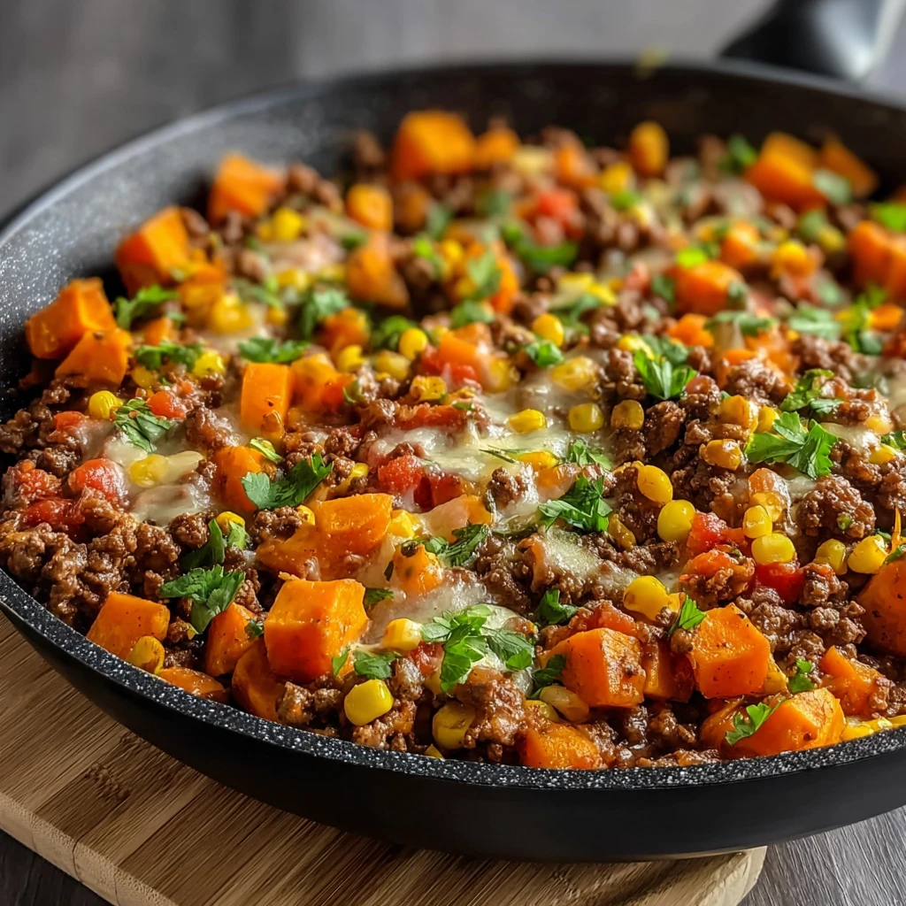 Create Flavorpacked Cheesy Texmex Ground Beef Sweet Potato