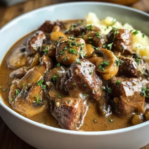 Rich Flavors of Slow Cooked Steak Diane Casserole