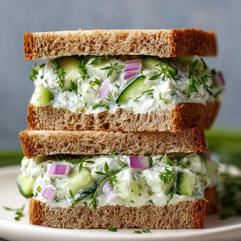 cucumber salad sandwiches on soft white bread with herbed cream cheese and fresh dill