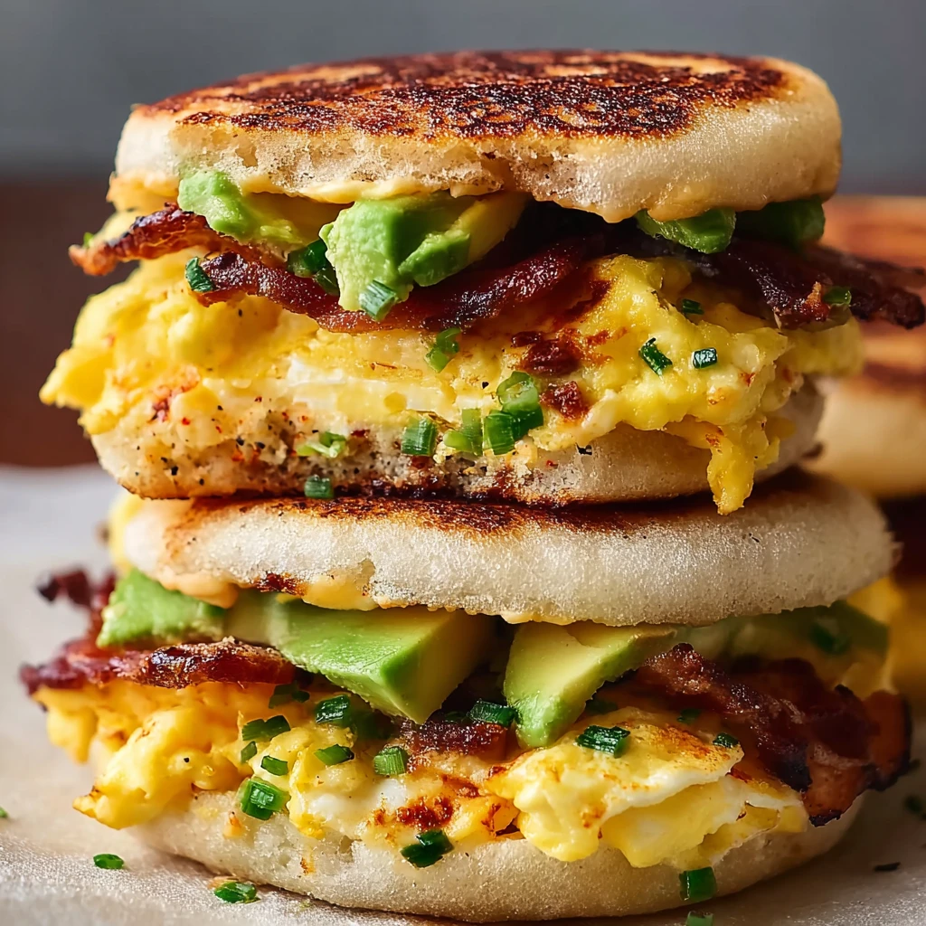 spicy chipotle egg breakfast sandwich with bacon melted cheese and fried egg on a bun