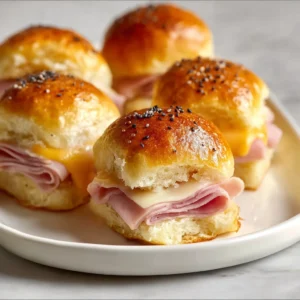 Ham and Swiss Biscuit Sliders