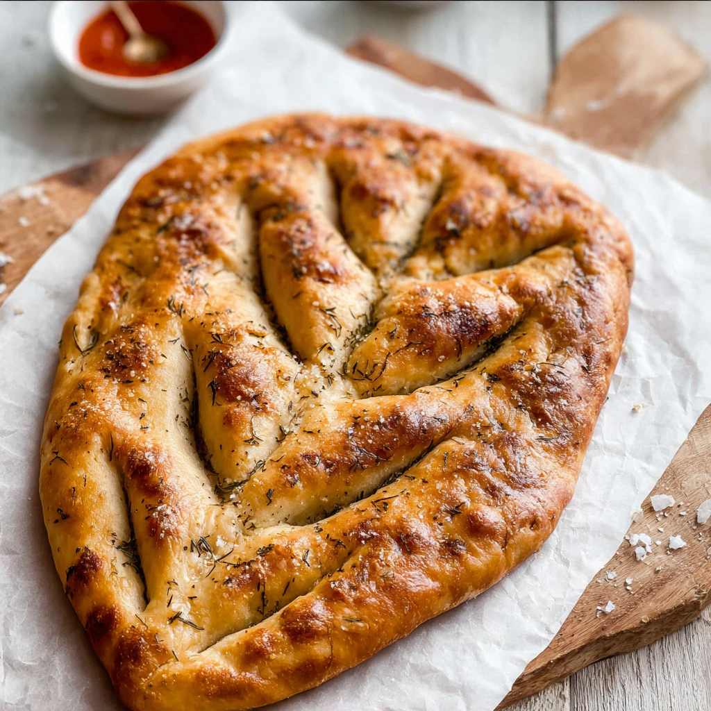 Homemade Fougasse Frenchstyle Flatbread