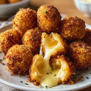 Crispy Fried Cheese Bites (Gooey Melting Center)