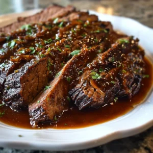 Slow Cooker Honey Garlic Beef Brisket