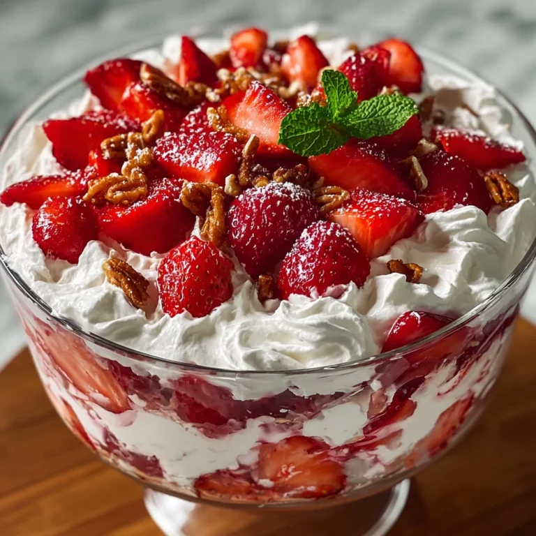 the amazing strawberry crackle salad recipe on a plate with garnish