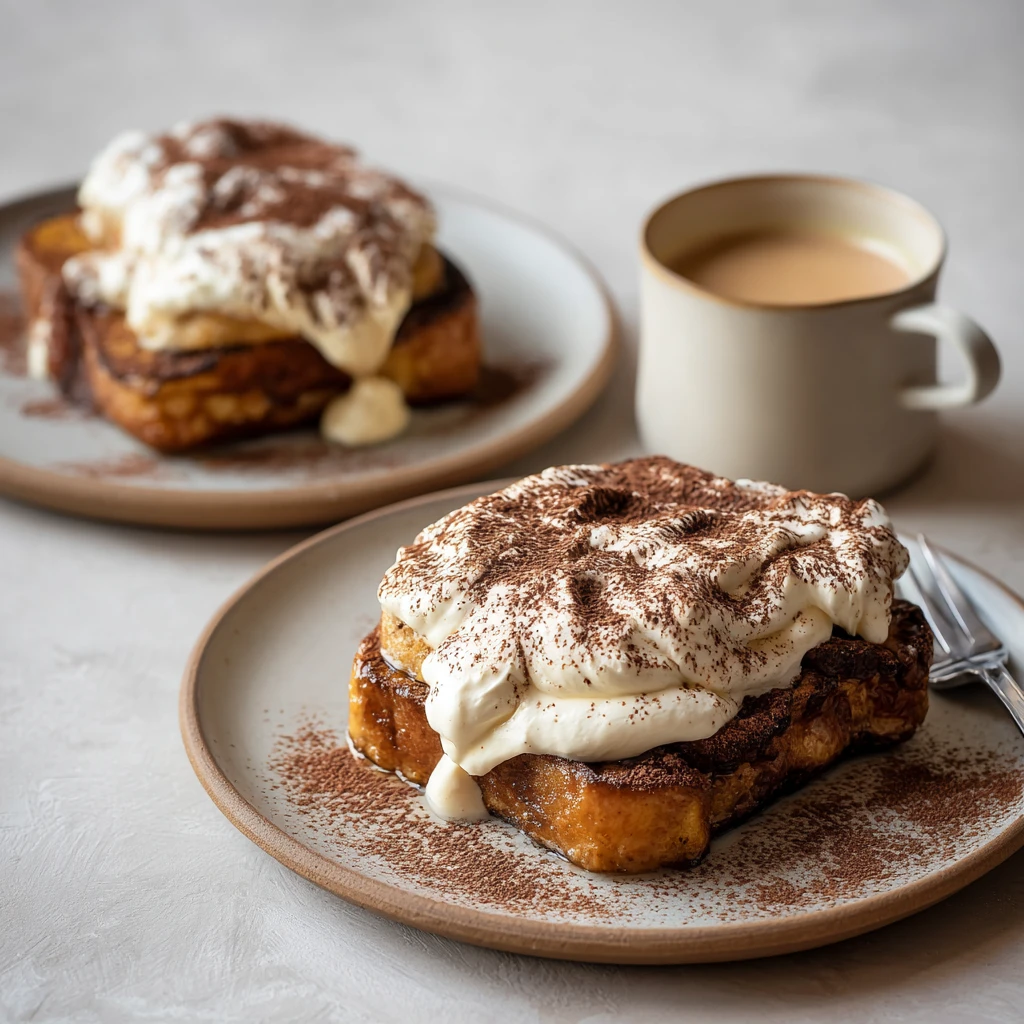 Tiramisu French Toast Coffee Anglaise