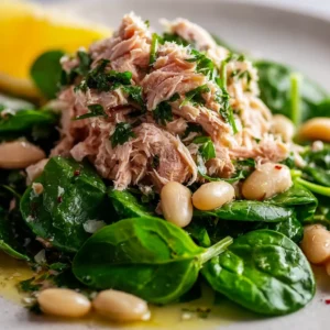 Tuna and White Bean Salad with a Lemon Vinaigrette