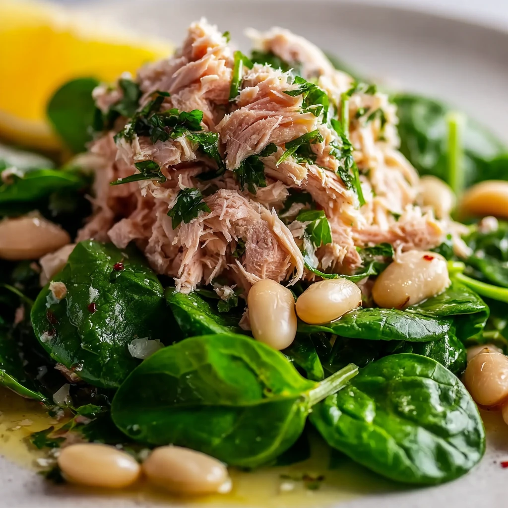 Tuna White Bean Salad Lemon Vinaigrette