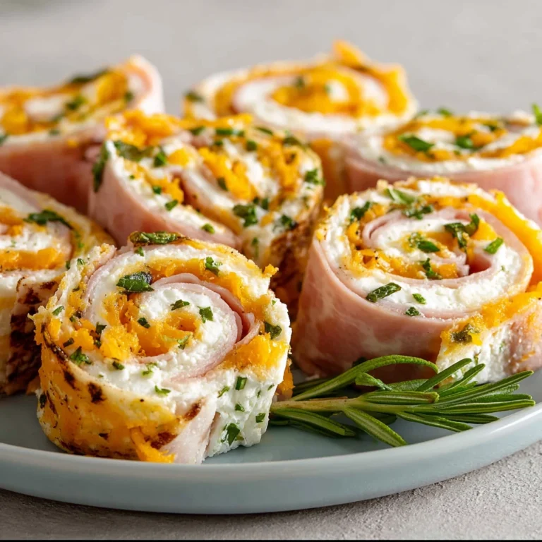 turkey cheddar lunch roll-ups on a plate with garnish