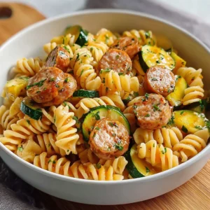 Chicken Sausage Zucchini Pasta (One Pan, 25 Min)
