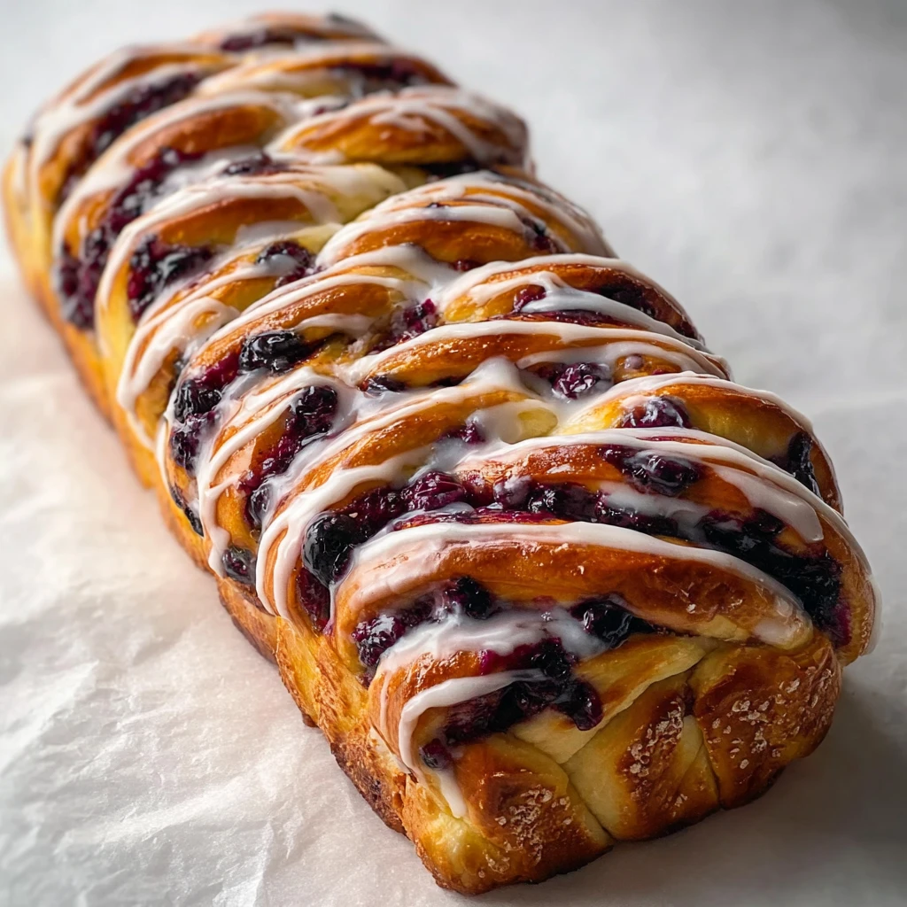 Brioche Blueberry Pull Apart Bread