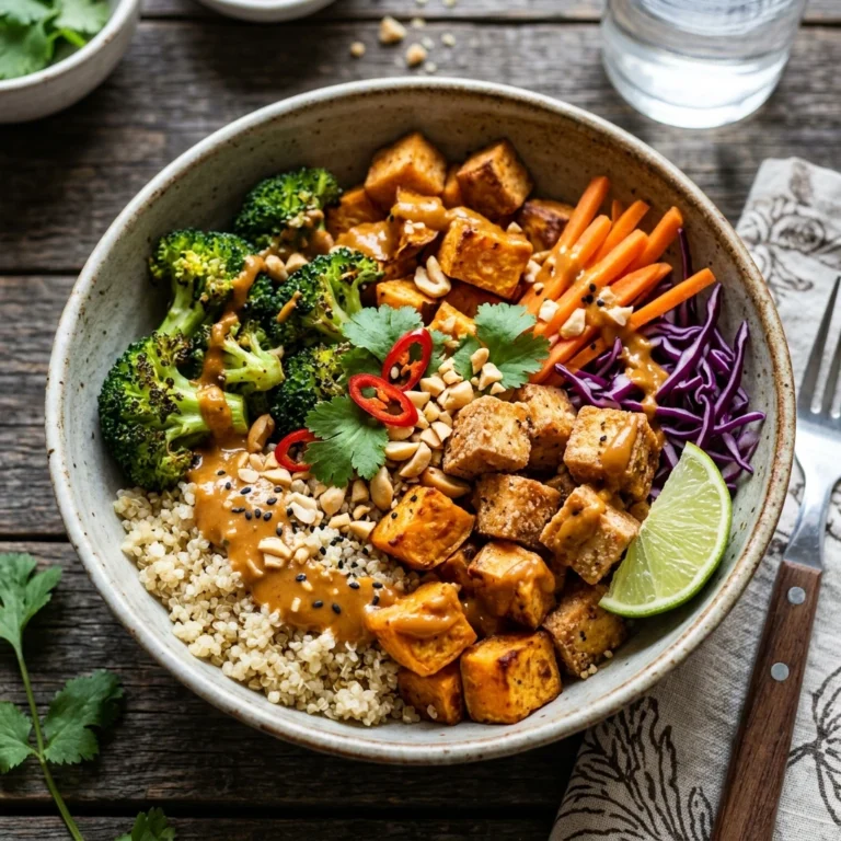 Create a Flavorful Thai Peanut Sweet Potato Buddha Bowl Today! - featured image
