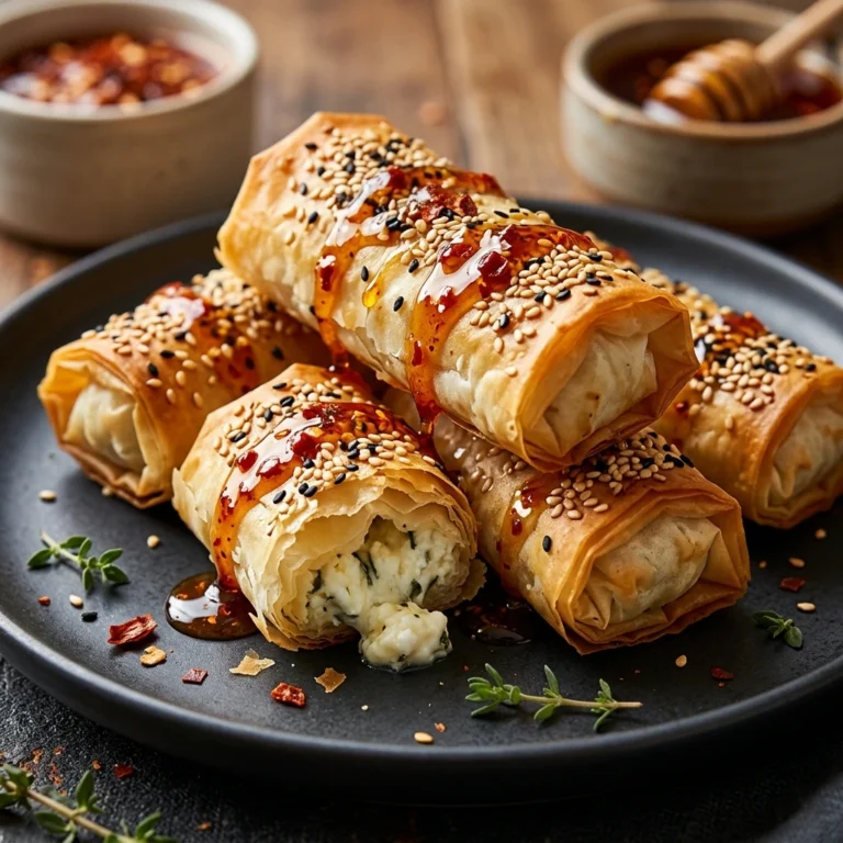 Create Irresistible Oven Fried Feta Rolls Chili Honey