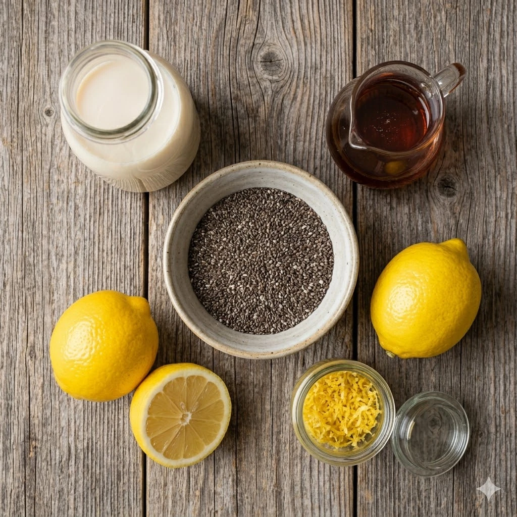 Easy Lemon Chia Pudding Recipe Creamy Chia Seed Pudding Steps High Protein Lemon Chia Dessert Low Calorie Lemon Chia Seed ...