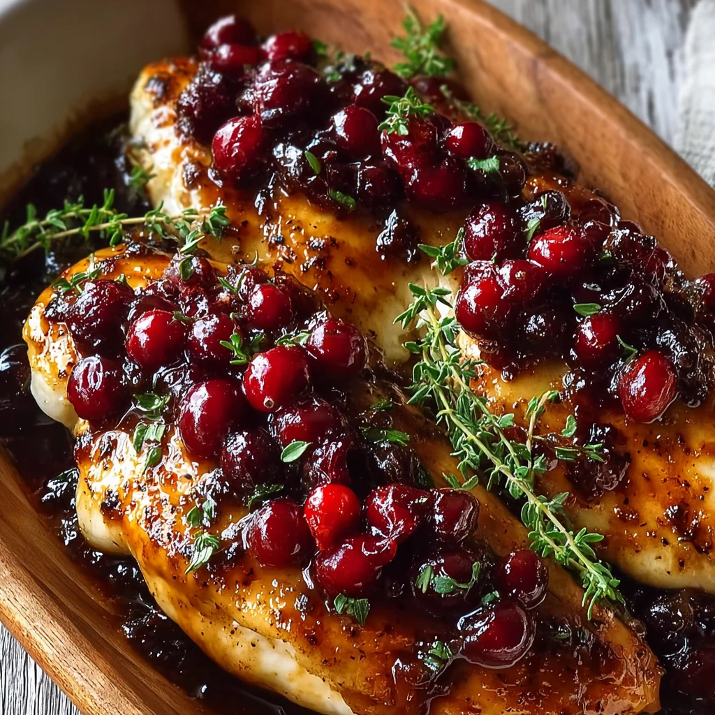 Honey cranberry chicken bake with ricotta cheese and sauce