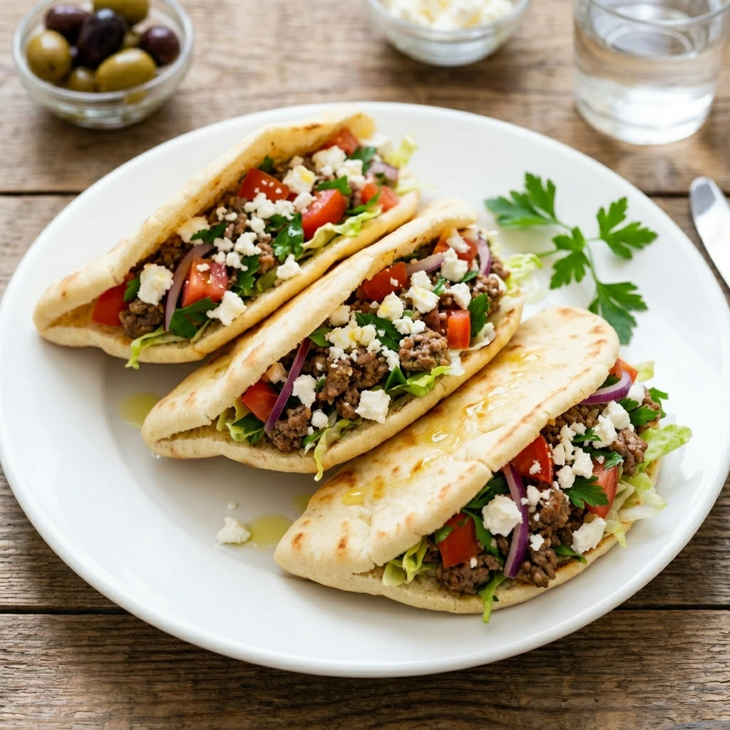 Mediterranean Ground Beef Pita - featured image
