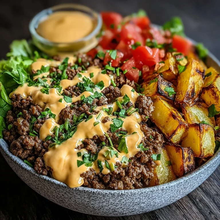 Savory Smash Burger Bowl Highprotein Healthy Dinner Idea