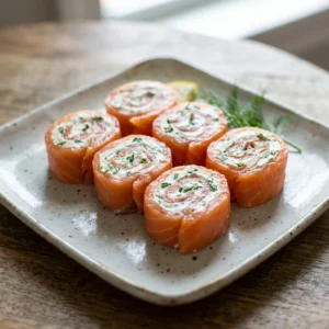 Stuffed Salmon Pinwheels Recipe