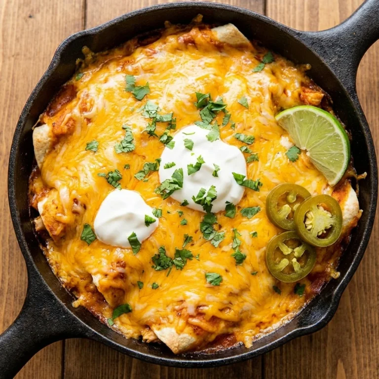 Whip One Pot Low Carb Chicken Enchilada Skillet