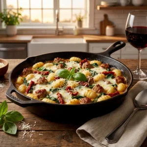 Creamy One-Pot Gnocchi Sausage Skillet