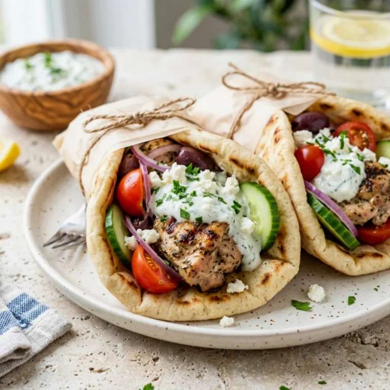 Mediterranean Chicken Pita Wraps