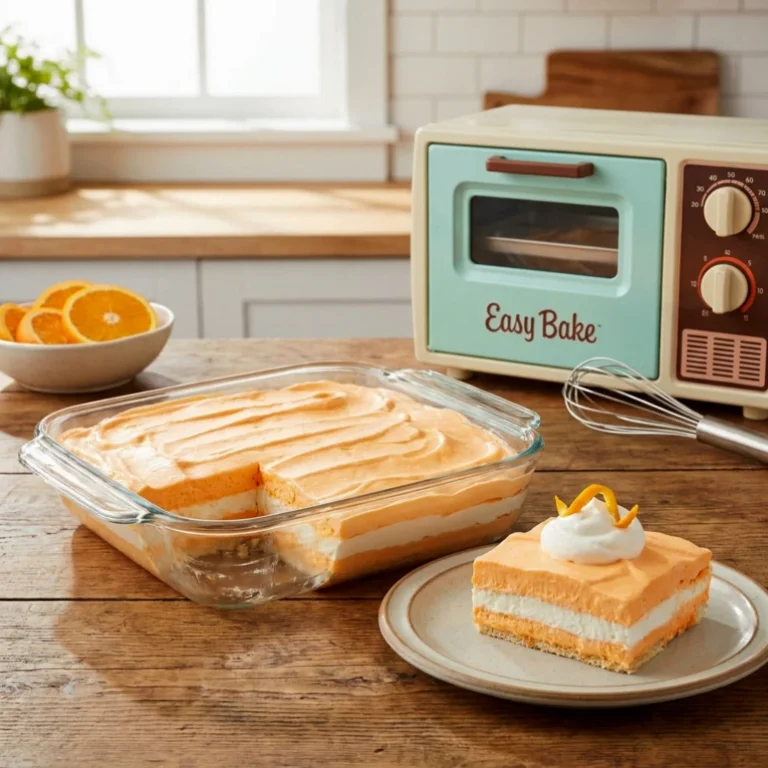 Easy No Bake Orange Dreamsicle Lasagna