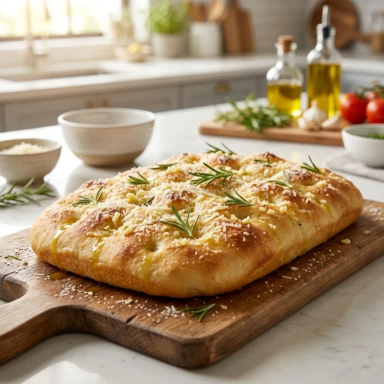 Garlic Parmesan Focaccia Bread