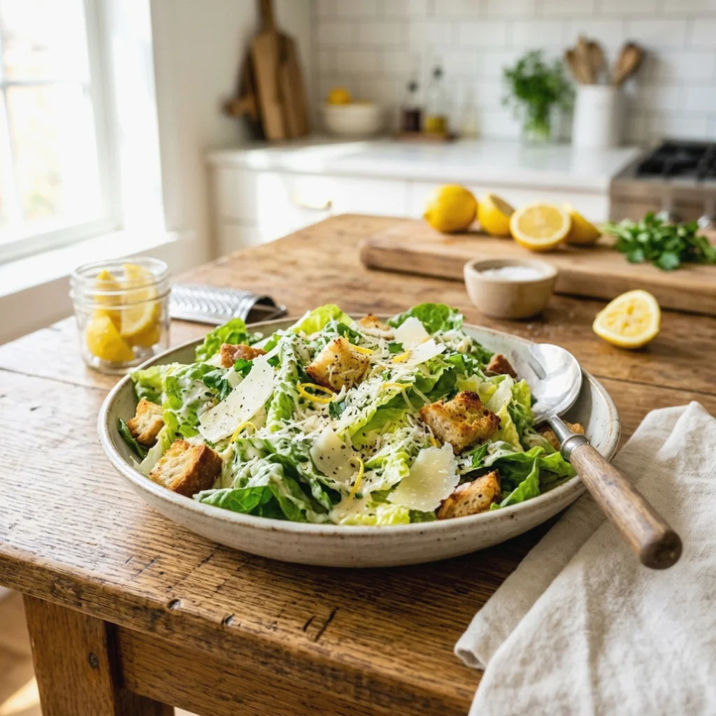 Lemon Parmesan Lettuce Salad