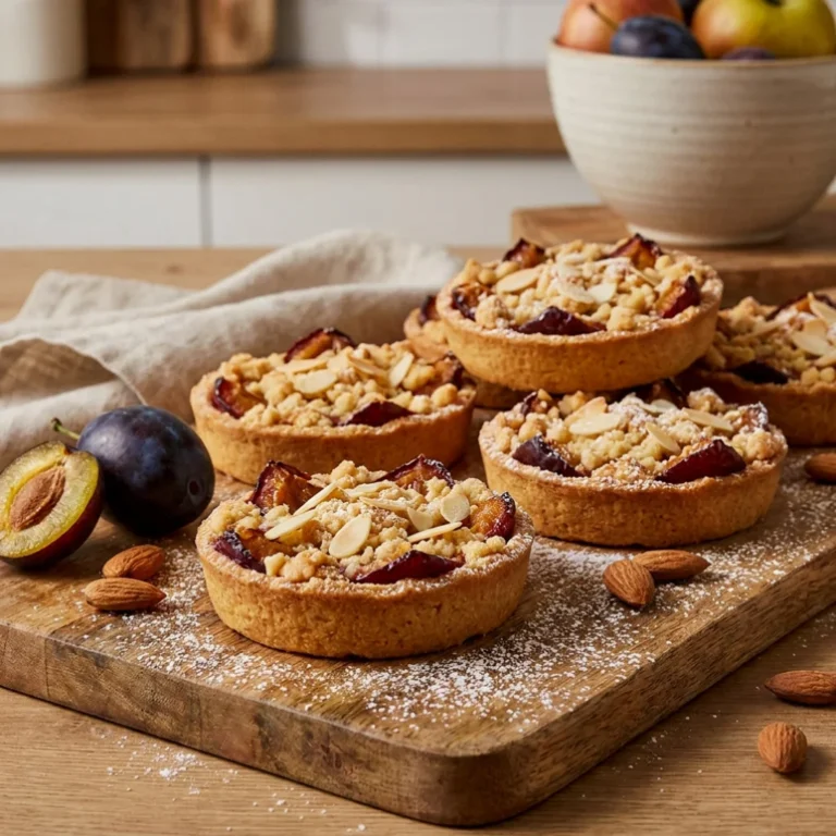 Plum Almond Crumble Tarts